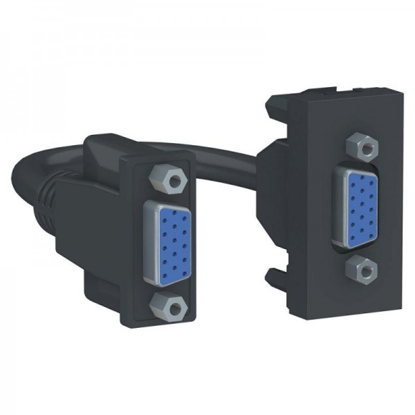  Розетка 1-мод. UNICA MODULAR HD15 female VGA антрацит SchE NU343254 