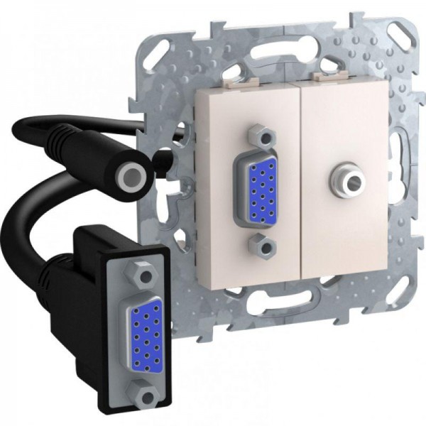  Коннектор HD15+Minijack беж. SchE MGU5.932.25ZD 