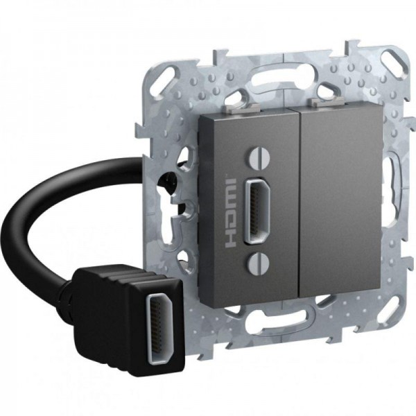  Коннектор HDMI с переходником графит SchE MGU5.430.12ZD 