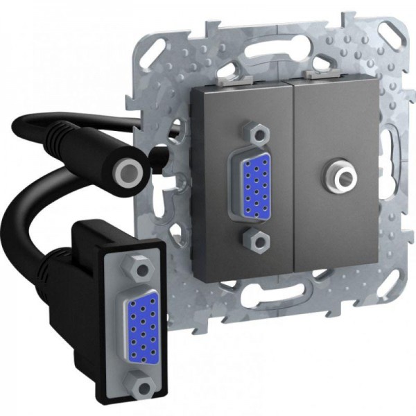  Коннектор HD15+Minijack графит SchE MGU5.932.12ZD 