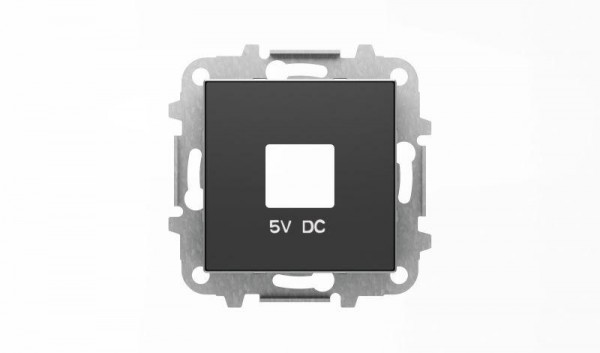  Накладка для механизмов зарядного устройства USB арт.8185 SKY черн. бархат ABB 2CLA858500A1501 
