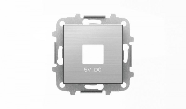  Накладка для механизмов зарядного устройства USB арт.8185 SKY нерж. сталь ABB 2CLA858500A1401 