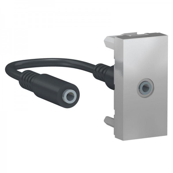  Розетка 1-мод. UNICA MODULAR Minijack алюм. SchE NU343330 