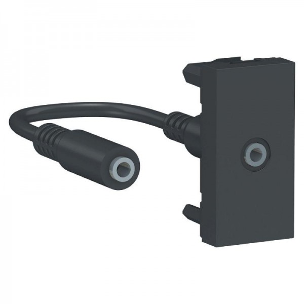  Розетка 1-мод. UNICA MODULAR Minijack антрацит SchE NU343354 