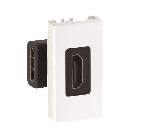  Механизм розетки HDMI Simon27 узкий (мама-мама) бел. Simon 2701094-030 