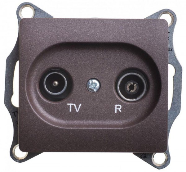  Механизм розетки TV-R Glossa 1DB оконечной шоколад SchE GSL000894 