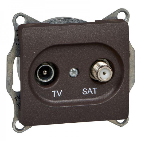  Механизм розетки TV-SAT Glossa 1DB оконечной шоколад SchE GSL000897 
