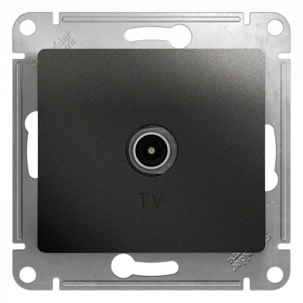  Механизм розетки TV Glossa 4DB проходной антрацит SchE GSL000792 