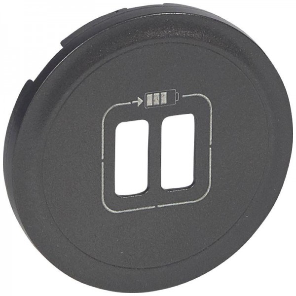 Накладка розетки 2хUSB Celiane заряд. графит Leg 067956 