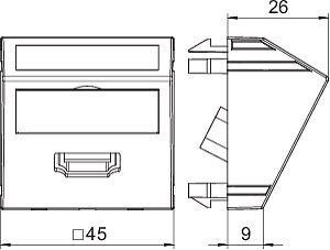  Рамка Modul45 мультимедийная HDMI MTS-HD F RW1 бел. OBO 6104838 