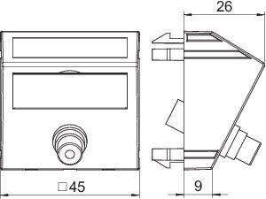  Рамка Modul45 мультимедийная Video-Cinch MTS-R F RW1 бел. OBO 6105006 