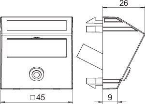  Рамка Modul45 мультимедийная Audio-Klinke MTS-MK L AL15 серебр. OBO 6104964 
