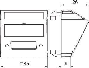  Рамка Modul45 мультимедийная DVI MTS-DV O AL1 серебр. OBO 6104796 