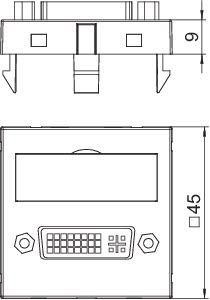  Рамка Modul45 мультимедийная DVI MTG-DVI F RW1 бел. OBO 6104754 