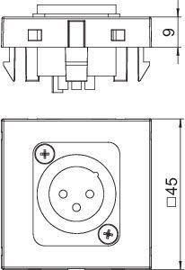  Рамка Modul45 мультимедийная XLR MTG-X3M L SWGR1 черн. OBO 6105225 