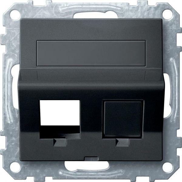  Плата наклонная для Keystone RJ45 Merten антрацит SchE MTN4568-0414 