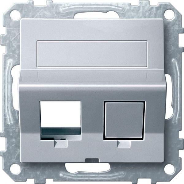  Плата наклонная для Keystone RJ45 Merten алюм. SchE MTN4568-0460 