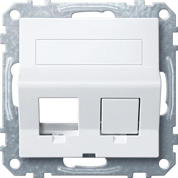  Плата наклонная для Keystone RJ45 Merten активно бел. SchE MTN4568-0325 