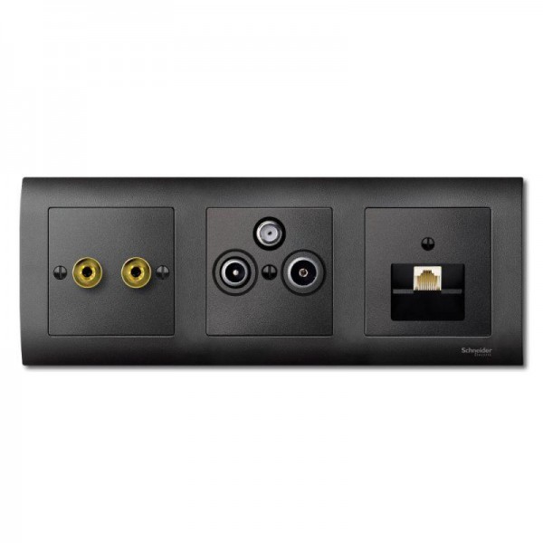  Плата центральная для мех. розетки 1хRJ45 Merten антрацит SchE MTN298314 