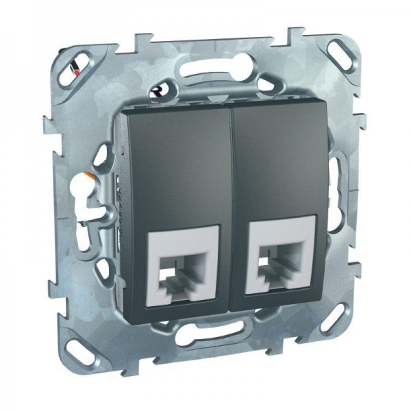  Механизм розетки телеф. 2-м СП Unica Top RJ11 (4 конт) SchE MGU5.9090.12ZD 