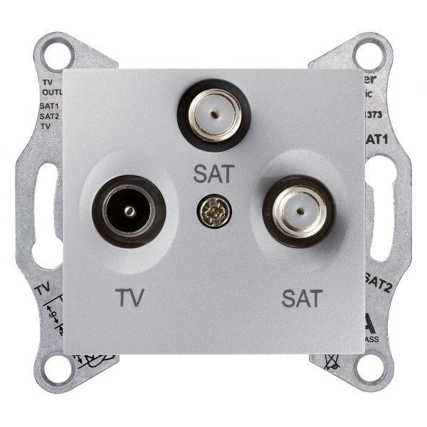  Механизм розетки СП R-TV-SAT/SAT Sedna алюм. SchE SDN3502160 