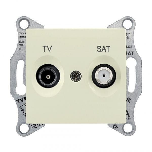  Розетка TV-SAT СП Sedna промежут. беж. SchE SDN3401247 