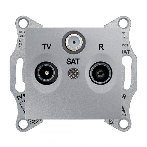  Розетка TV-R-SAT СП Sedna оконечная алюм. SchE SDN3501360 