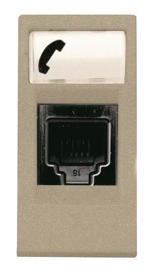  Розетка телекоммуникационная Zenit 1мод. 6 конт. RJ12 шампань ABB 2CLA211760N1901 