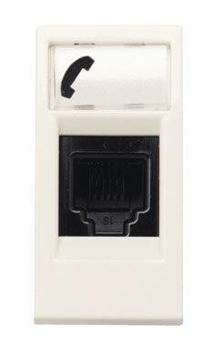  Розетка телекоммуникационная Zenit 1мод. 6 конт. RJ12 бел. ABB 2CLA211760N1101 