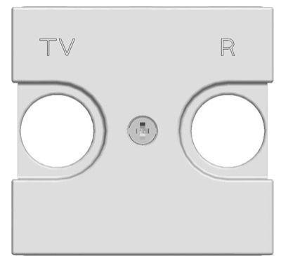  Накладка для TV-R розетки 2мод. Zenit серебристый ABB 2CLA225080N1301 