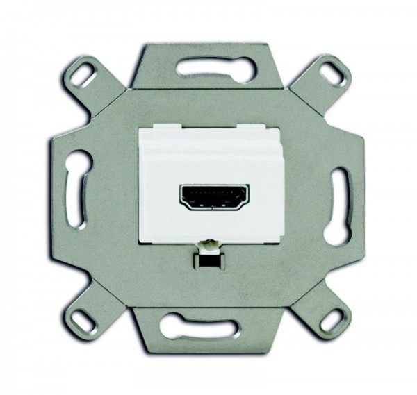  Механизм HDMI-розетки/разъема HDMI-type A Full HD 20 полюсов альп. бел. ABB 2CKA000230A0431 