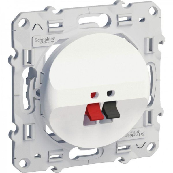  Механизм розетки аудио СП Odace для колонок бел. SchE S52R487 