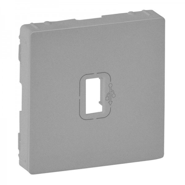  Панель лицевая Valena Life для розетки USB 3.0 с подключенным кабелем 15см алюм. Leg 754752 