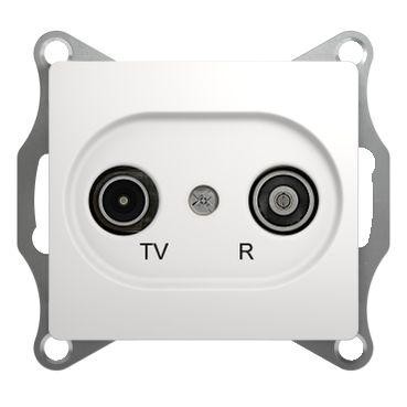  Механизм розетки TV-R 1-м СП Glossa проходной 4DB бел. SchE GSL000195 