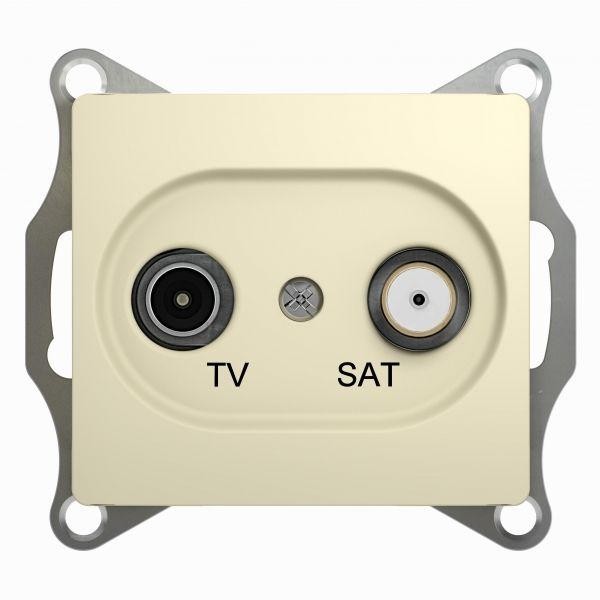  Механизм розетки TV-SAT 1-м СП Glossa проходной 4DB беж. SchE GSL000298 