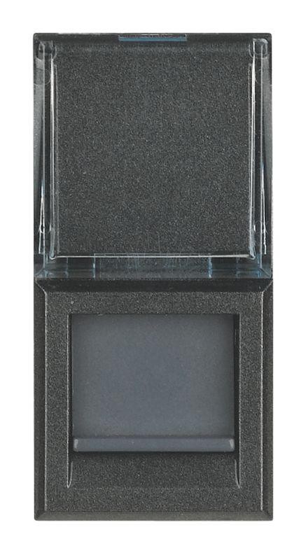  Розетка компьютерная Axolute RJ45 FTP CAT.6 110 антрацит Leg BTC HS4262C6S 