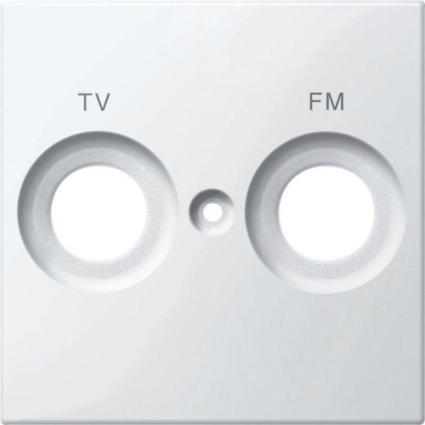  Накладка для роз. FM и TV Merten с маркир. полярно бел. SchE MTN299919 