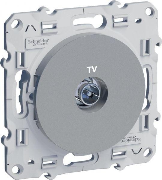  Механизм розетки TV 1-м Odace оконечная алюм. SchE S53R445 