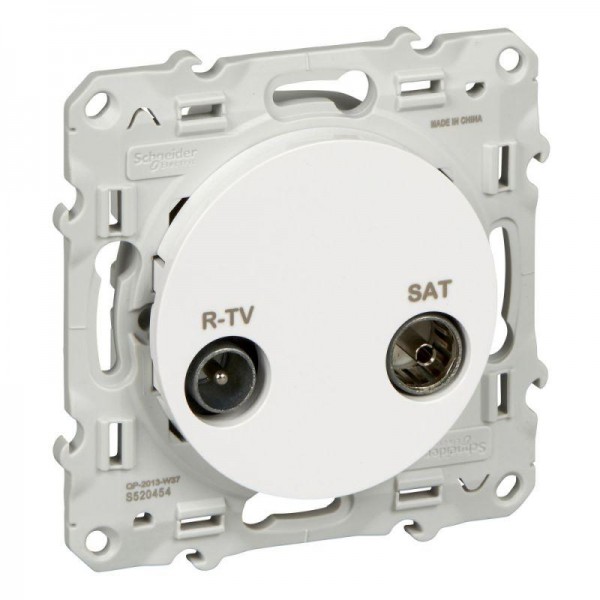  Механизм розетки R-TV-SAT 1-м СП Odace бел. SchE S52R454 