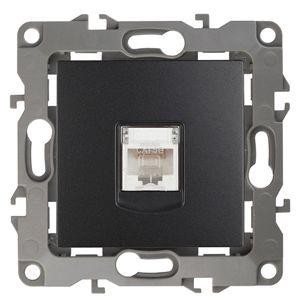  Розетка информационная RJ45 12-3107-05 антрацит ЭРА Б0014727 