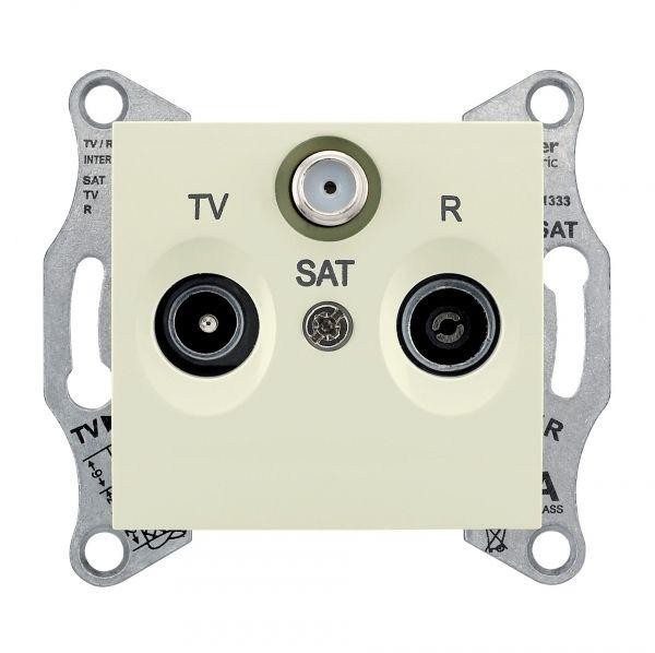  Механизм розетки TV-R-SAT 1-м СП Sedna проходная беж. SchE SDN3501447 