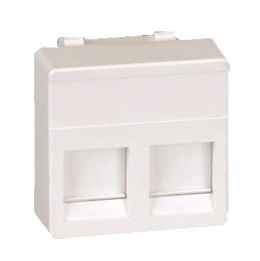  Адаптер на 2 RJ45 коннектора защ. шторки бел. Simon27 27486-35 