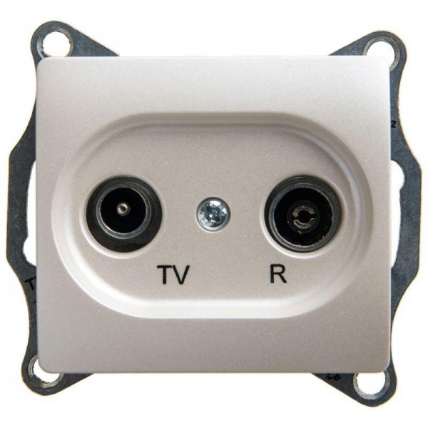  Механизм розетки TV-R Glossa 4DB проходной перламутр SchE GSL000695 