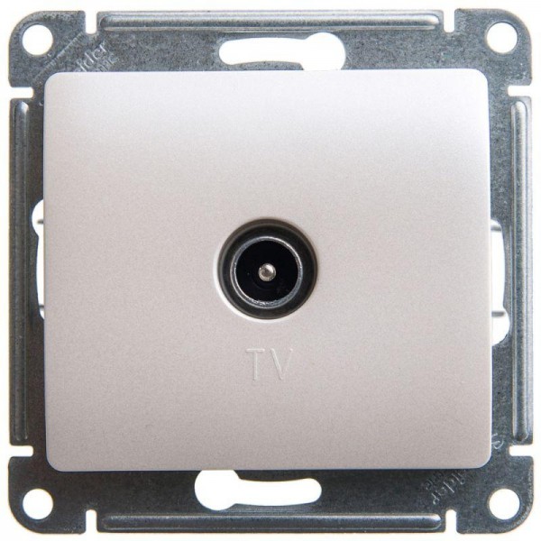  Механизм розетки TV Glossa 4DB проходной перламутр SchE GSL000692 