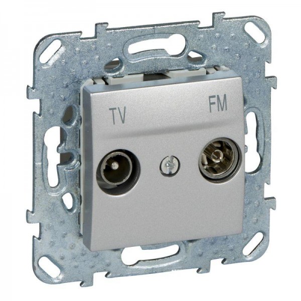  Механизм розетки TV-FM 1-м СП Unica Top алюм. SchE MGU5.451.30ZD 