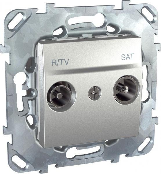  Механизм розетки TV-SAT 1-м СП Unica Top алюм. SchE MGU5.454.30ZD 