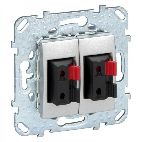  Механизм розетки аудио 2-м СП Unica Top алюм. SchE MGU5.8787.30ZD 
