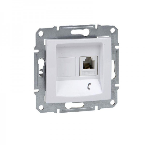  Механизм розетки телеф. 1-м СП Sedna RJ11 бел. SchE SDN4101121 