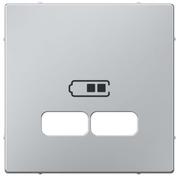  Накладка центральная Merten для механизма USB 2.1А SM алюм. SchE MTN4367-0460 