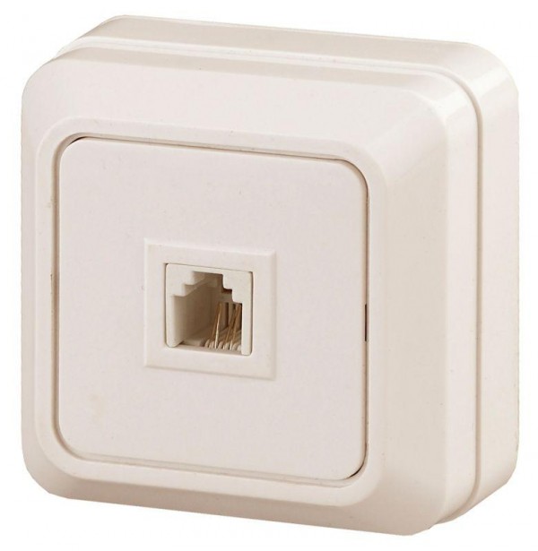  Розетка ОП Quadro 2-302-02 телефонная RJ11 IP20 сл. кость Intro Б0027662 